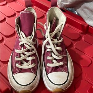 Converse High-Top Sneakers - Pink and White